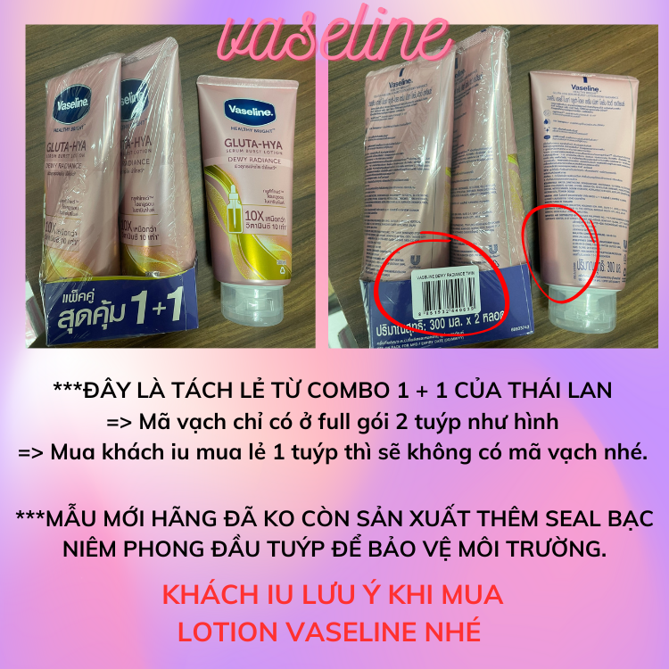 Sữa Dưỡng Thể Trắng Da Vaseline Healthy Thái Lan