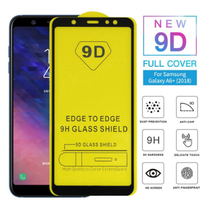 Samsung Galaxy A6 Plus 2018 Kính cường lực 9D full màn,full keo toàn màn hình tặng keo chống hở mép