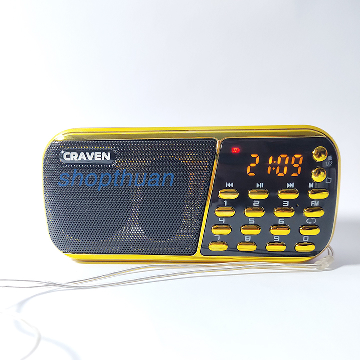 Loa craven cr-853 3 pin – nghe thẻ nhớ usb fm radio