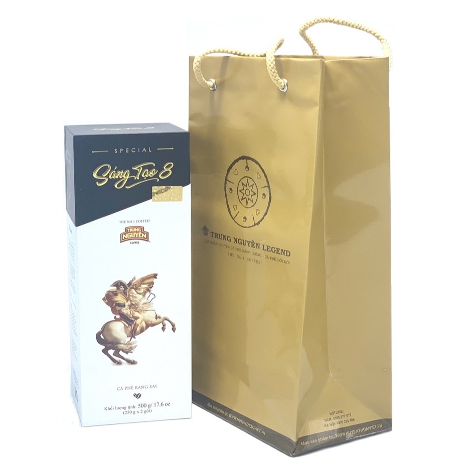 Cà Phê Sáng Tạo 8 Trung Nguyên (Hộp 500g) - Cà phê rang xay pha phin