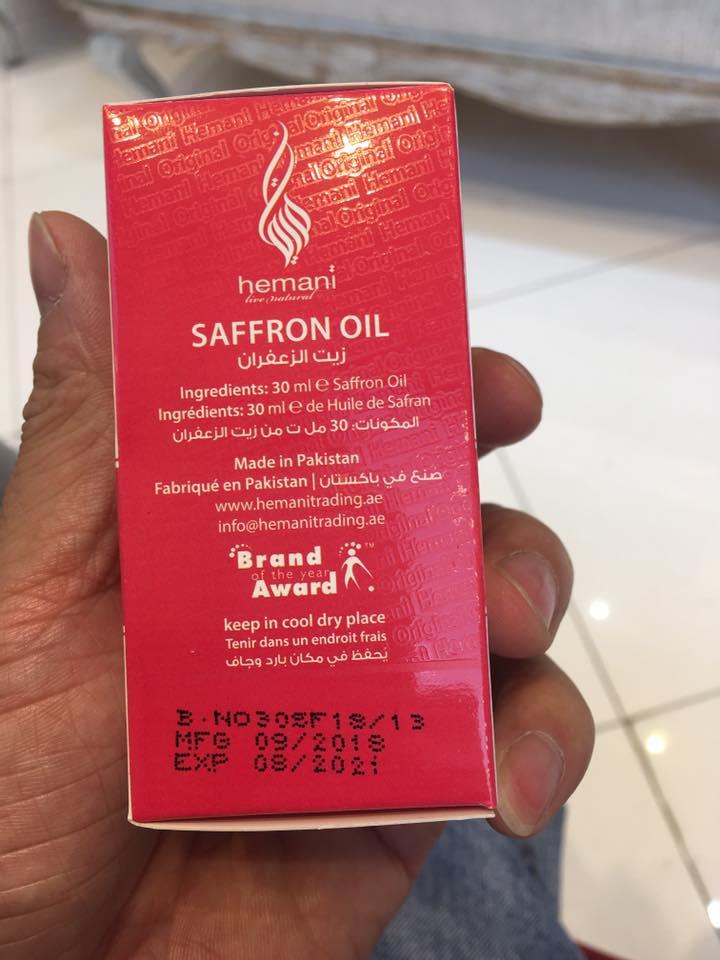 Tinh dầu dưỡng Saffron Oil Hemani 30ml
