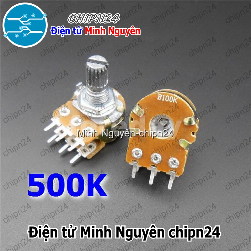 [3 cái] (F148) Biến trở Volume Đôi 500K WH148 (B504 504 6 chân) - HH003812