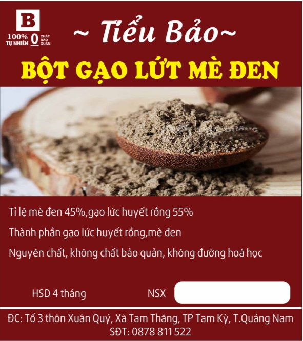 [Giá Xưởng] 1KG bột mè đen gạo lức huyết rồng