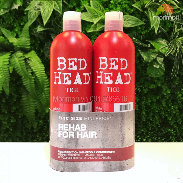 Combo Dầu gội - xả TIGI đỏ-phục hồi tóc hư tổn