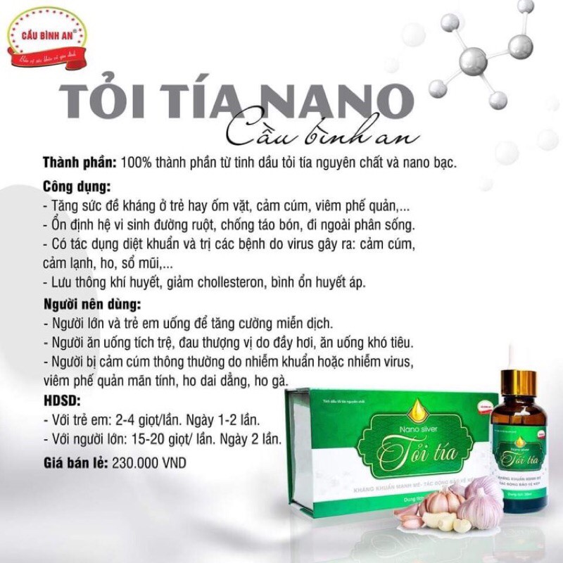 Tinh dầu tỏi cầu bình an 30ml