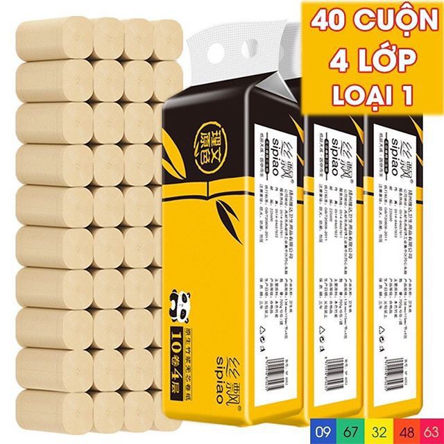 Giấy Vệ Sinh Gấu Trúc Cuộn 40 ( Hàng Nội Địa Trung - 2,6Kg)