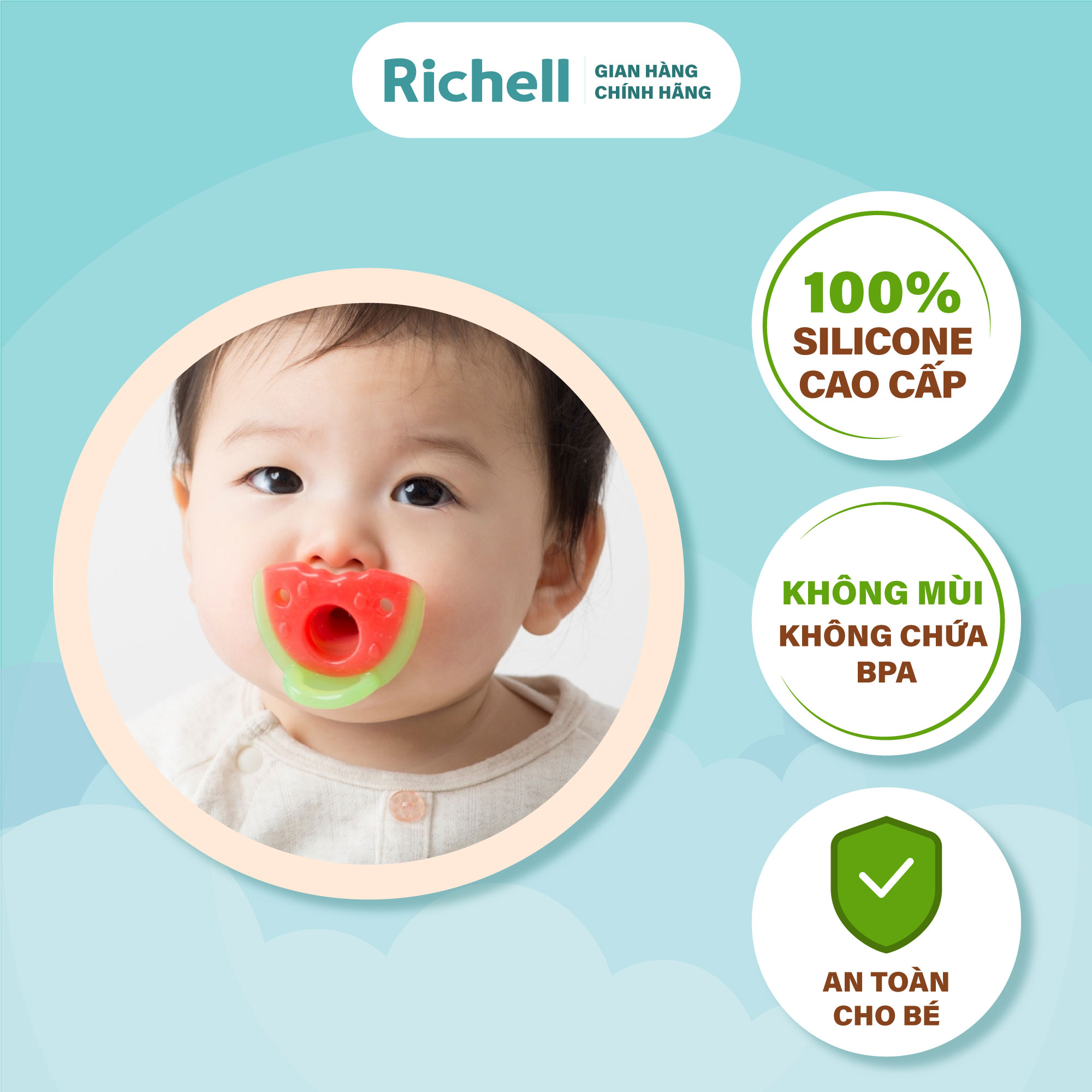 Ty ngậm silicone RICHELL | Baby