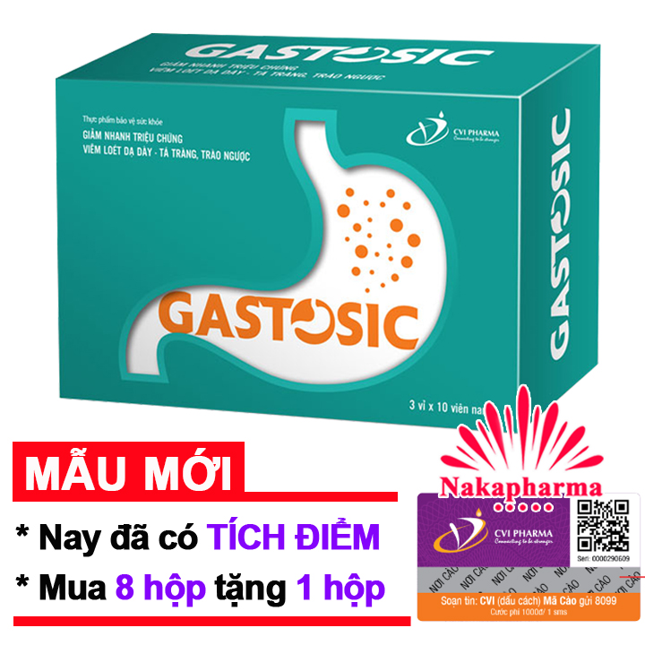 Gastosic - Giảm viêm loét, trào ngược dạ dày và thực quản