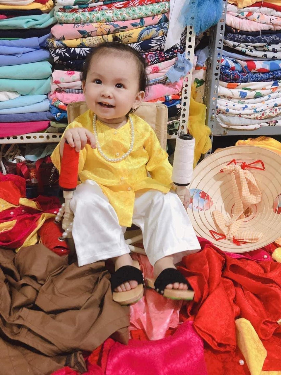 Áo lẻ bà ba cưng xỉu cho bé