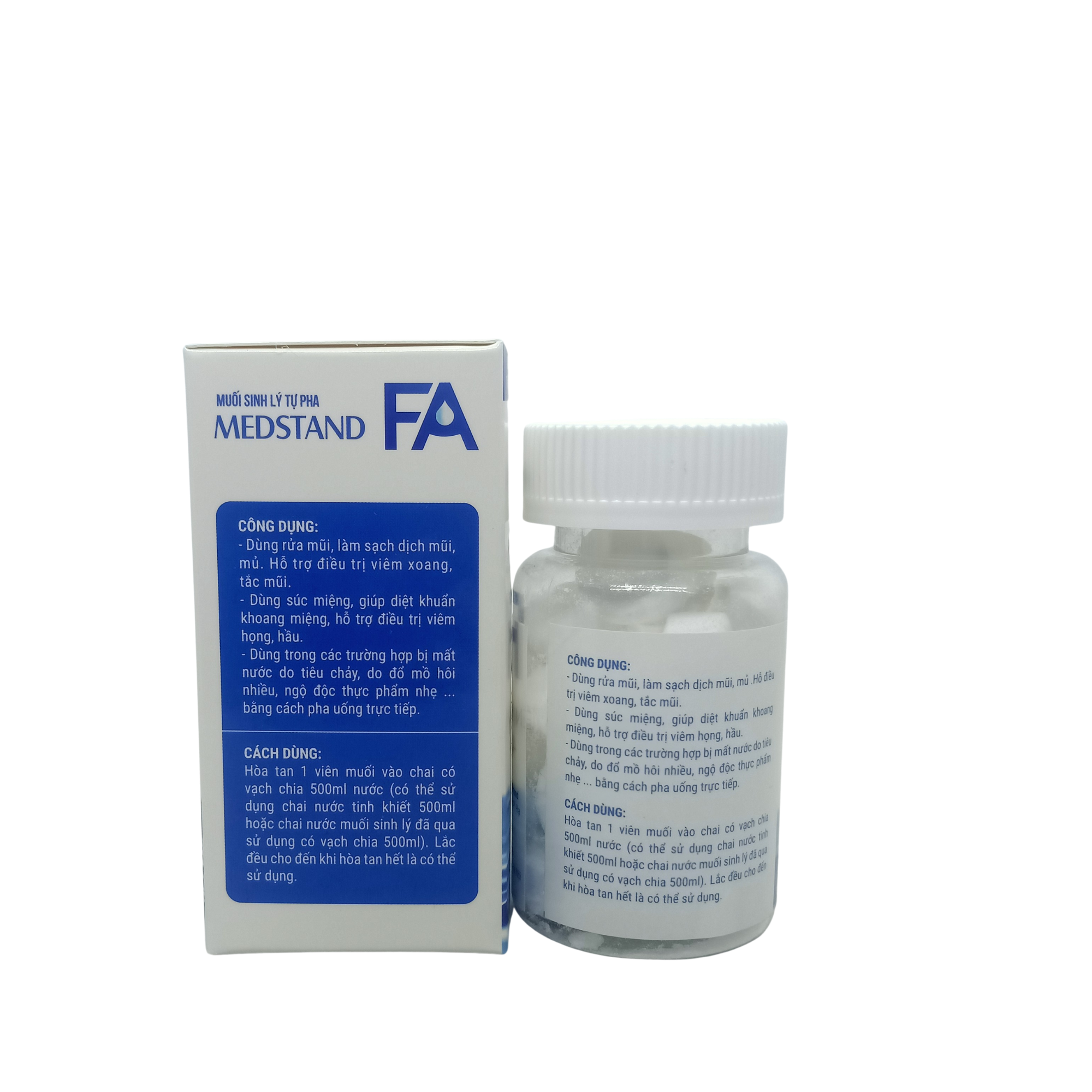 [HCM]Viên muối sinh lý tự pha MEDSTAND FA- 20 viên