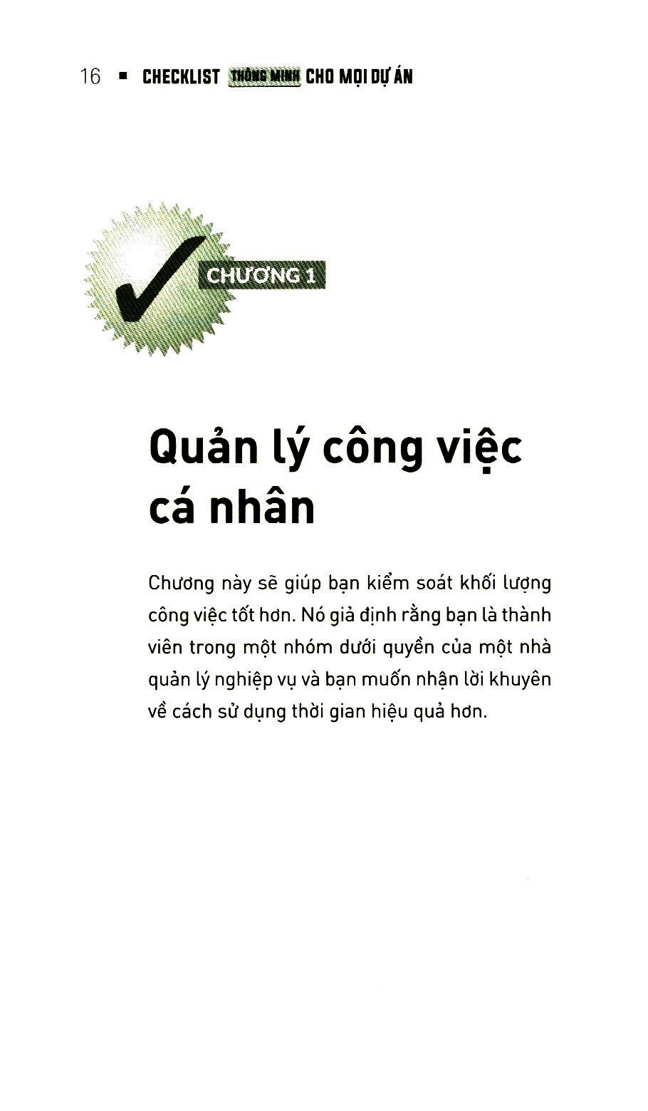 Sách - Checklist thông minh cho mọi dự án