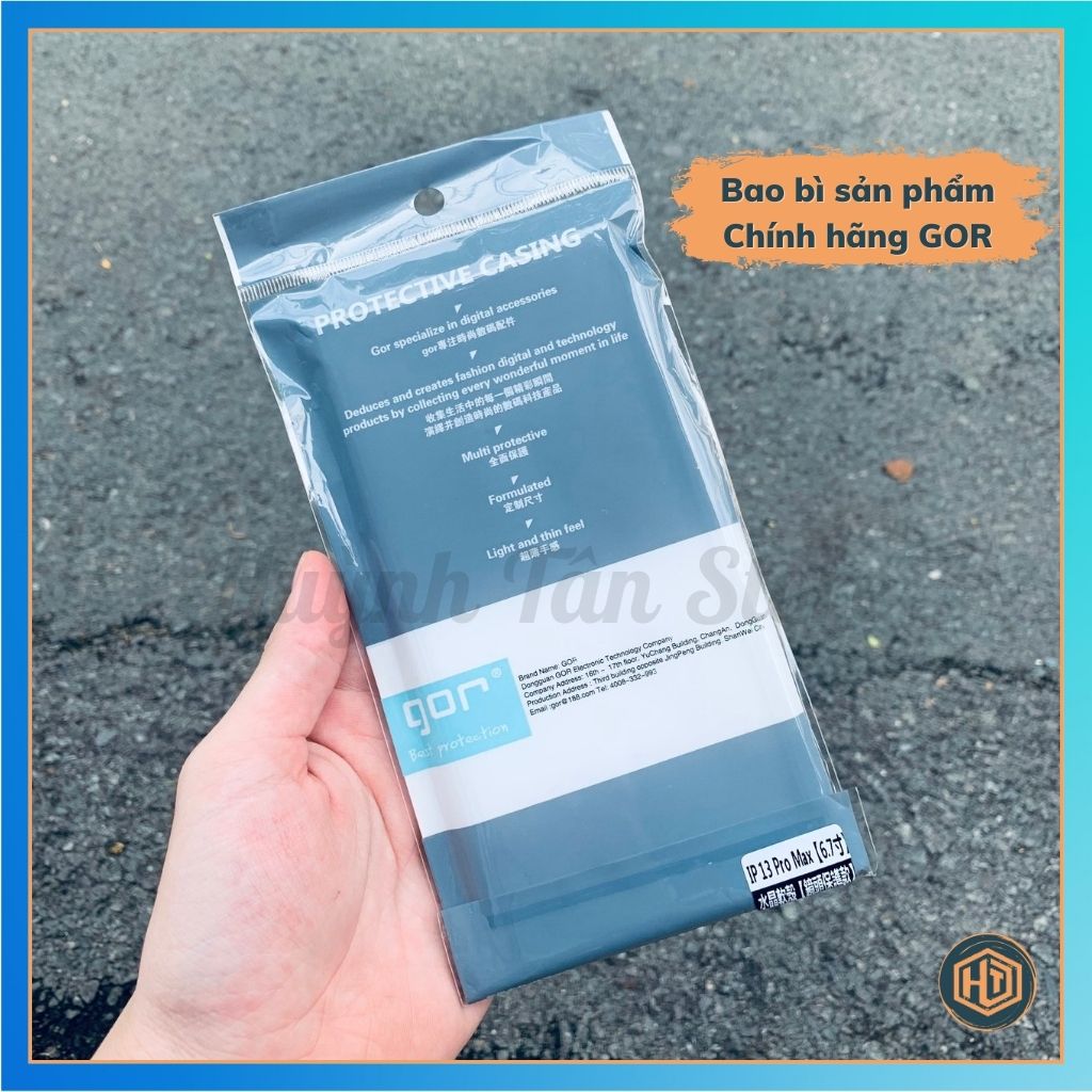 Ốp lưng GOR cho iPhone 13 Pro Max Silicon dẻo trong