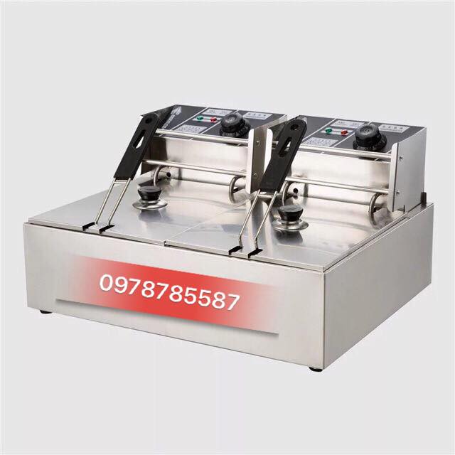 Bếp chiên nhúng điện đôi 2 hoc