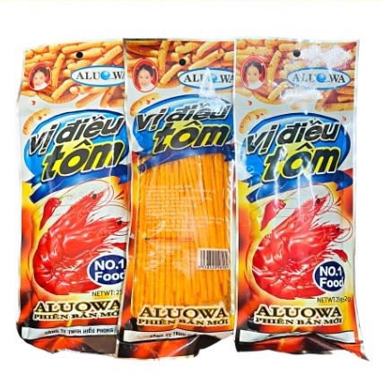 Combo 10 gói tăm cay đỏ vị điều tôm date dài