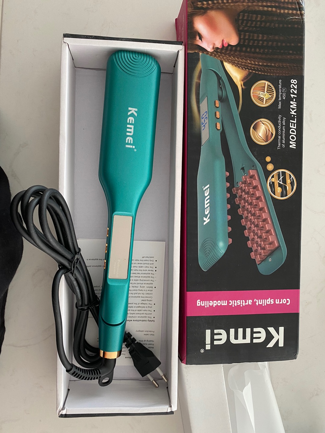 Máy Bấm Tóc Dập Xù Bấm Phồng Chân Tóc,Máy Bấm Tóc Chuyên Nghiệp KM- 1228 Bản Hot 2023 Không Lộ Mối Dập ,Tự Tạo Kiểu Tóc Ở Nhà Dễ Dàng