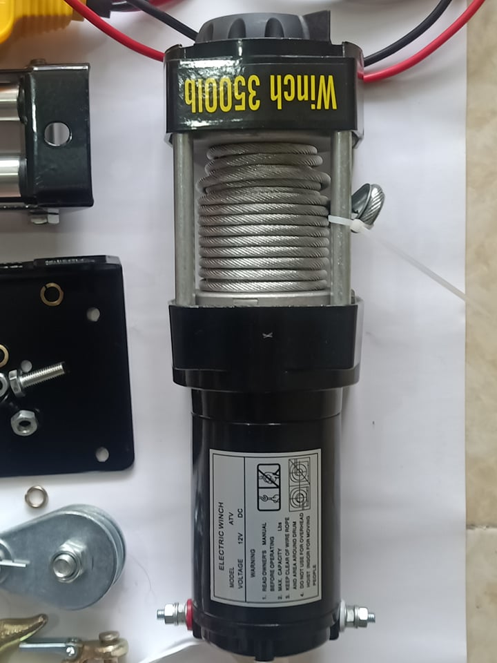 tời điện , tời điện 12v - 3500lbs