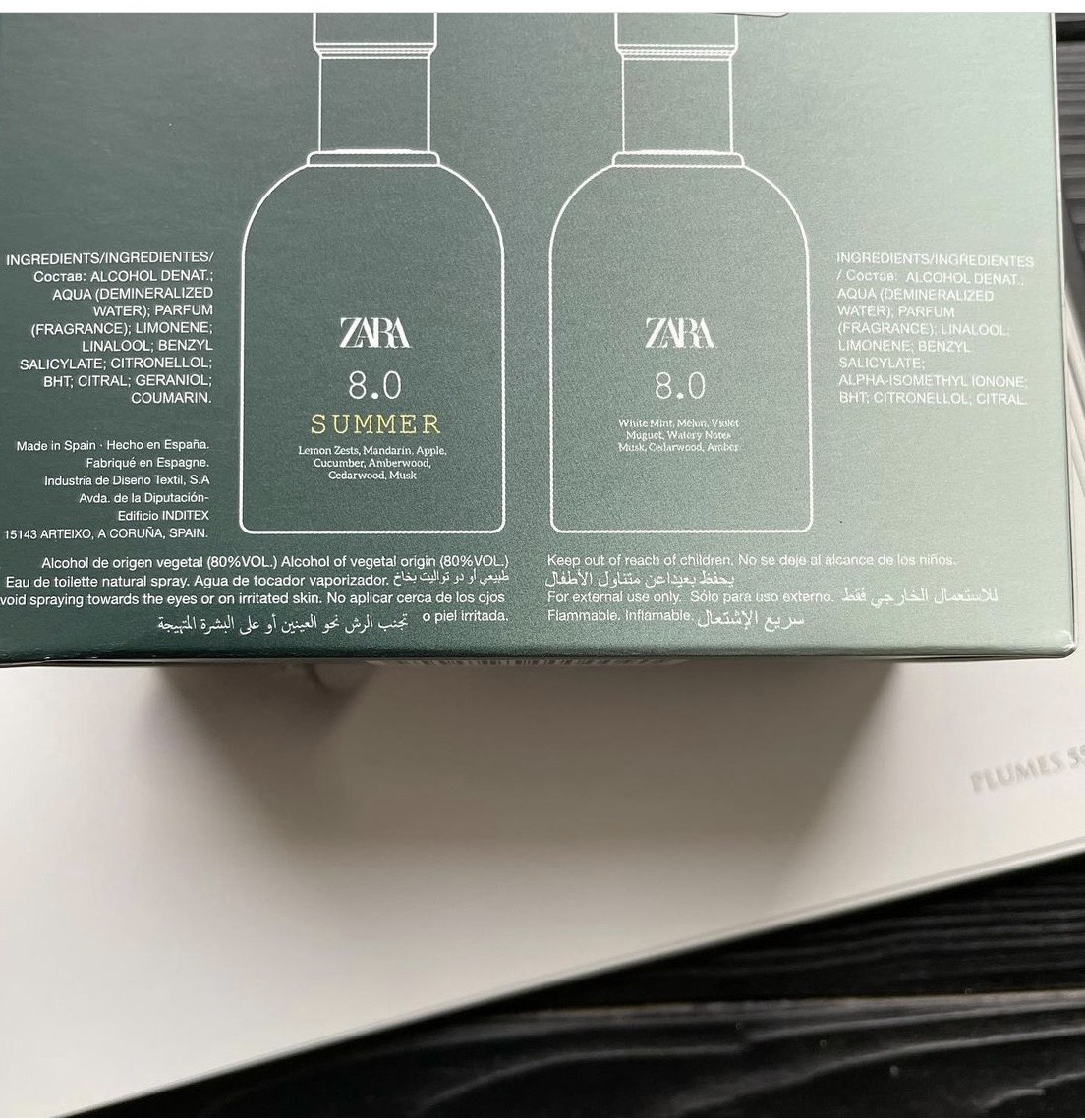 [HCM]SET NƯỚC HOA ZARA 8.0 + 8.0 SUMMER EDT 80 ML (2.7 FL. OZ).
