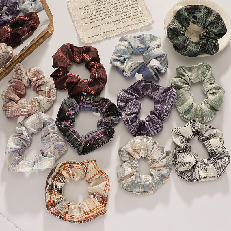 [HCM]Dây cột tóc, buộc tóc vải Caro Scrunchies CT16VA