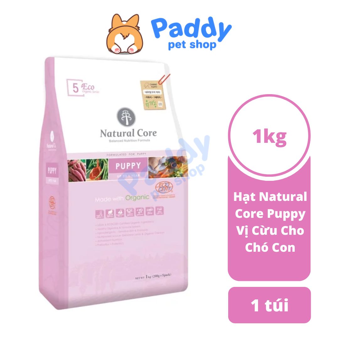 Hạt cho chó con hữu cơ natural core 5a puppy vị cừu