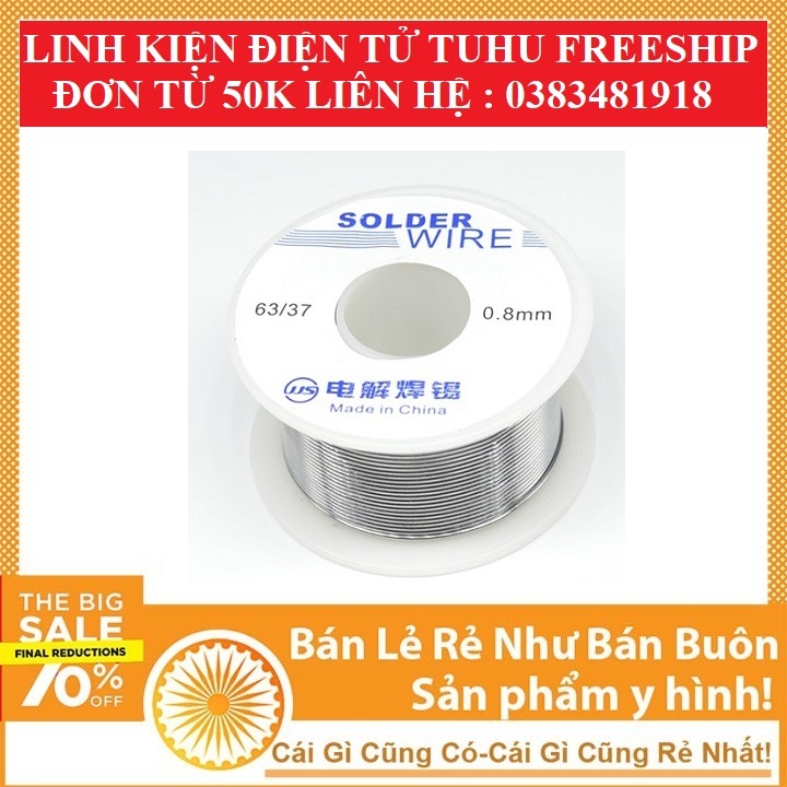 Thiếc hàn solder wire 0.8 mm - Linhkiendientubk