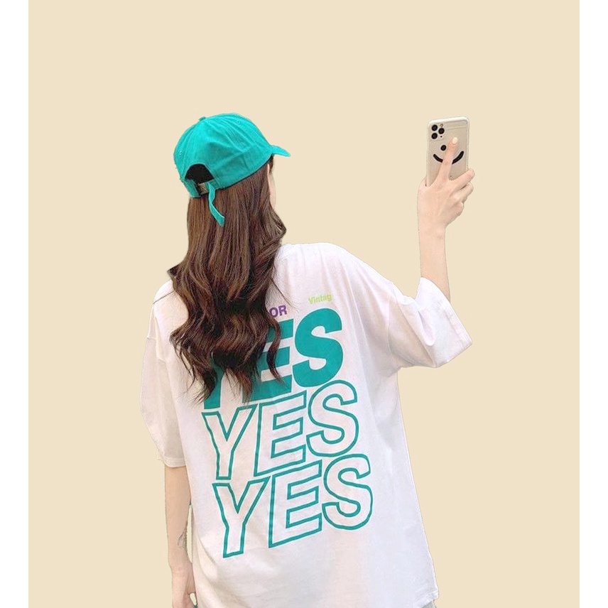 Áo thun say yes unisex phông hồng tay ngắn nam nữ gia đình cặp đôi