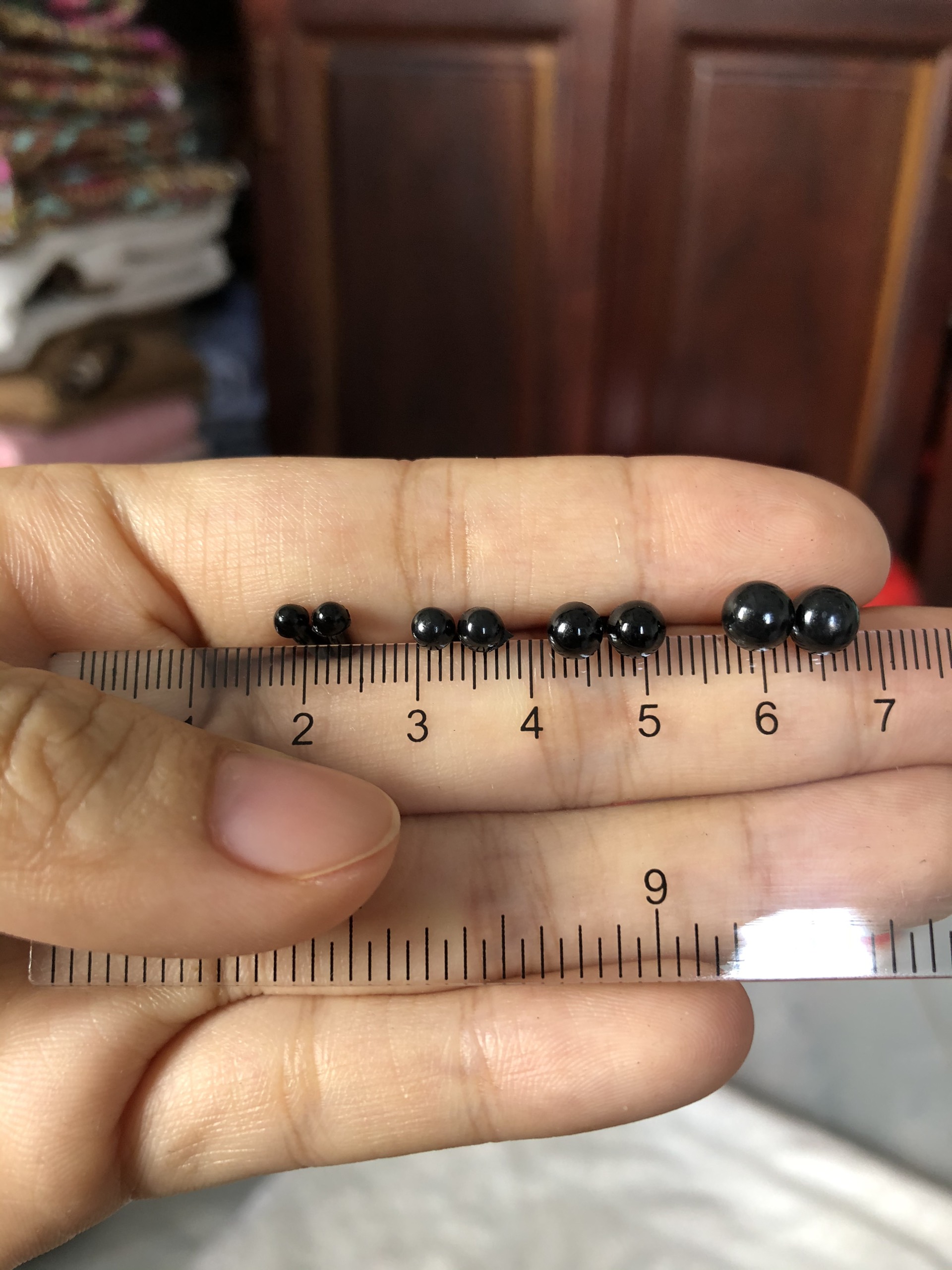 Mắt đinh thú bông đen 6k/ 10 cặp