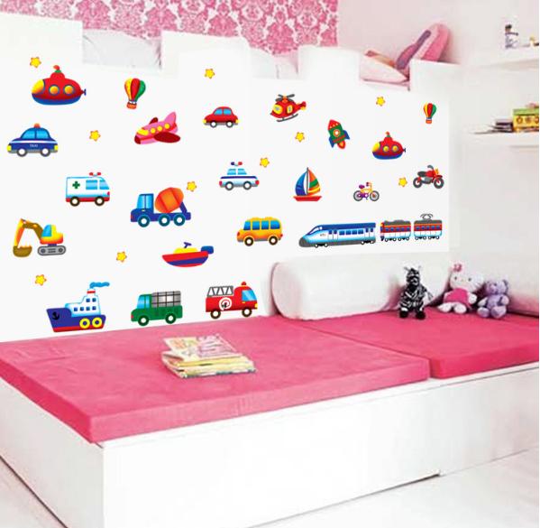 [HCM]Decal trang trí Xe Đoàn Tàu cho bé