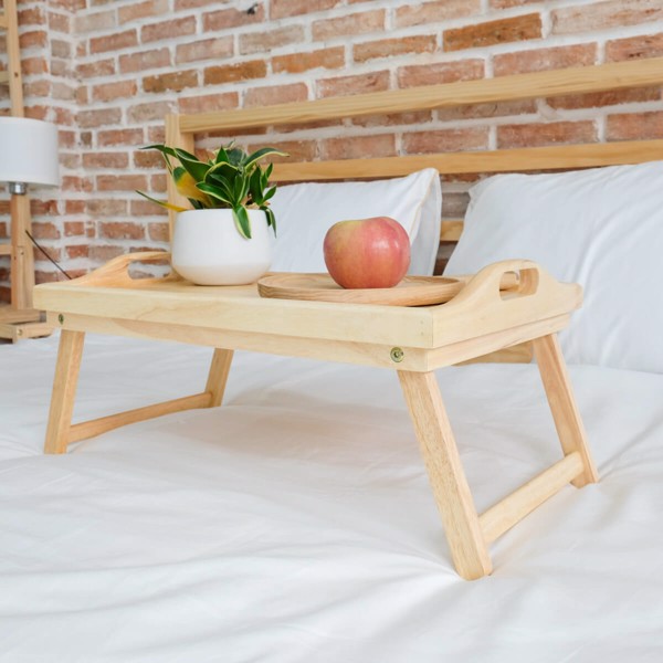 Bàn Ăn Mini Chân Gấp Gọn - Bàn Bed Tray Gỗ