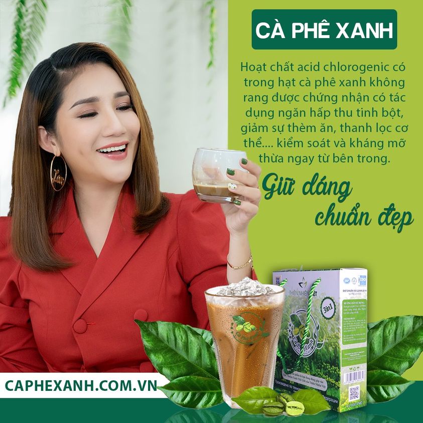 [HCM]Cà Phê Xanh Giảm Cân  - thiên nhiên việt [ hộp 10 gói ]
