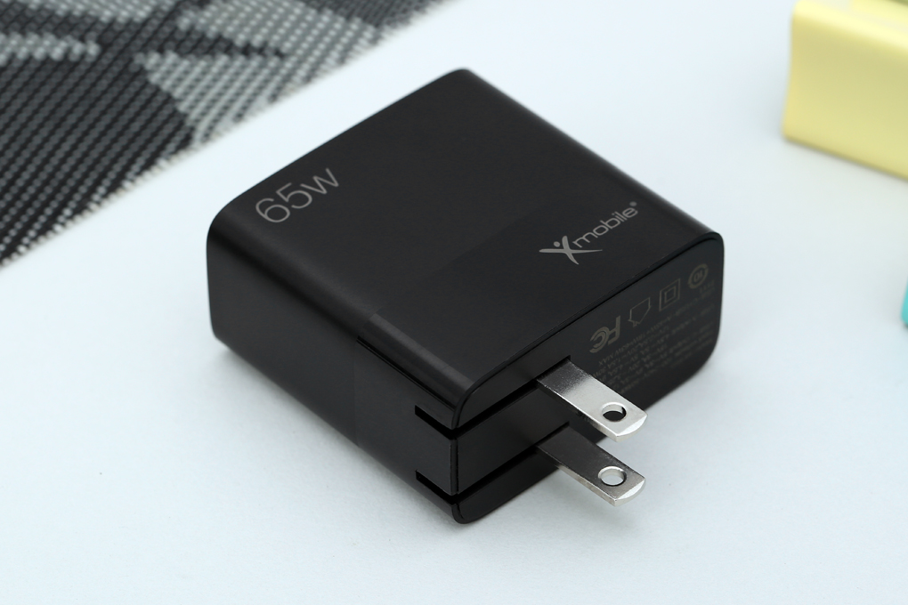 Adapter Sạc 2 cổng USB Type C PD QC 3.0 GN 65W XmR65 Đen