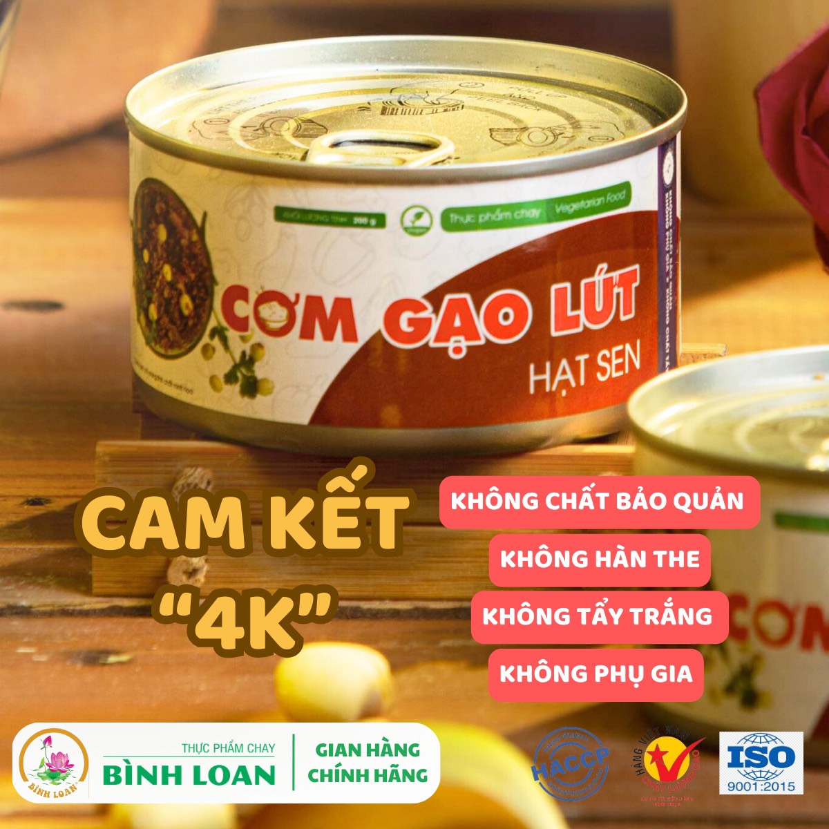 Thực Phẩm Chay Bình Loan - Combo 24 hộp Cơm Gạo Lứt Hạt Sen