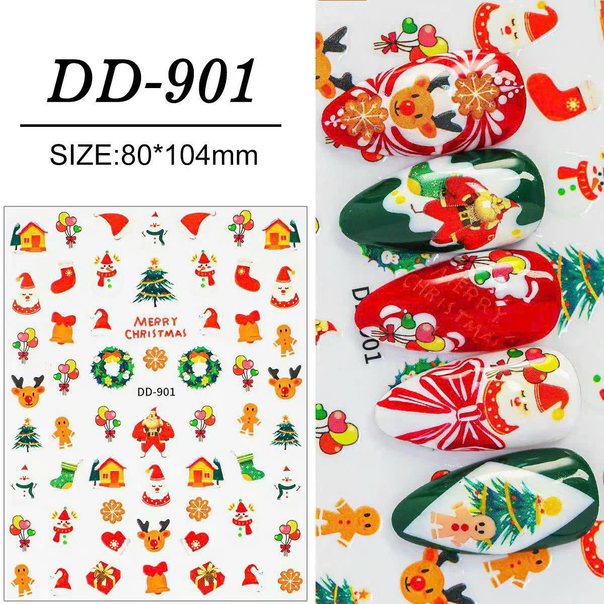Sticker noel dán móng tay nail mẫu mới
