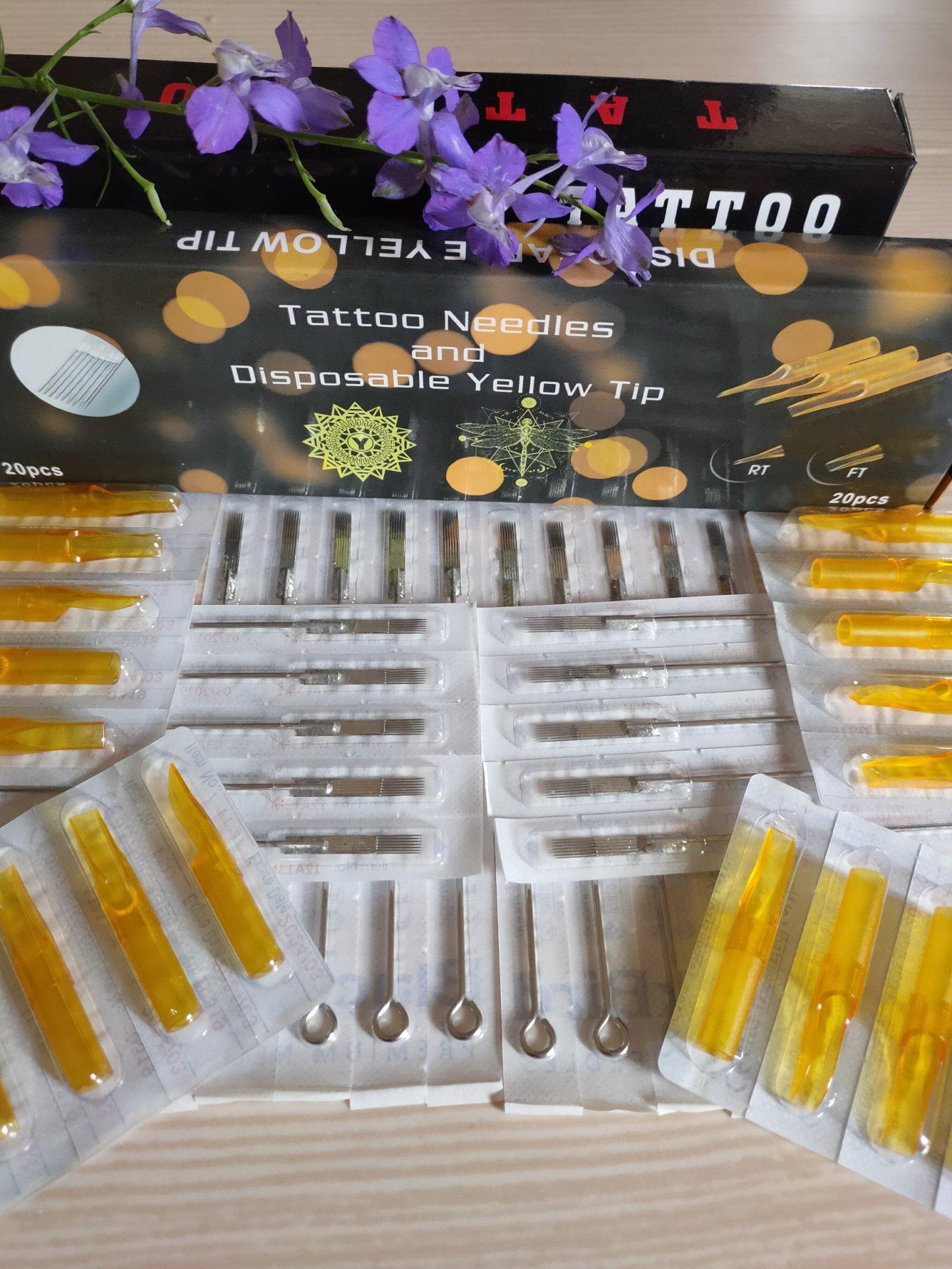 Bộ kim xăm và Ngòi 15RL đi nét ( 20 kim + 20 ngòi )