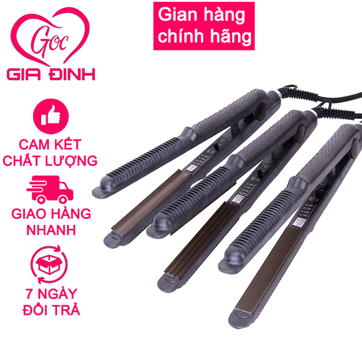 Máy làm tóc 5 mức chỉnh nhiệt cao cấp RD - lưỡi cong