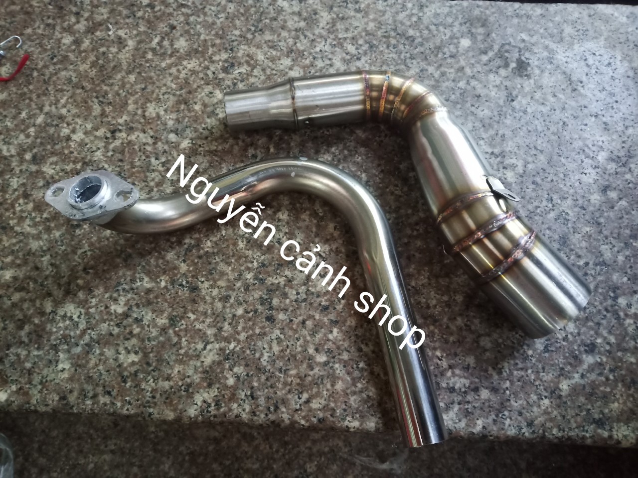 cổ pô vario gắn lon,2 khúc,đá cao,inox 100%,chất lượng