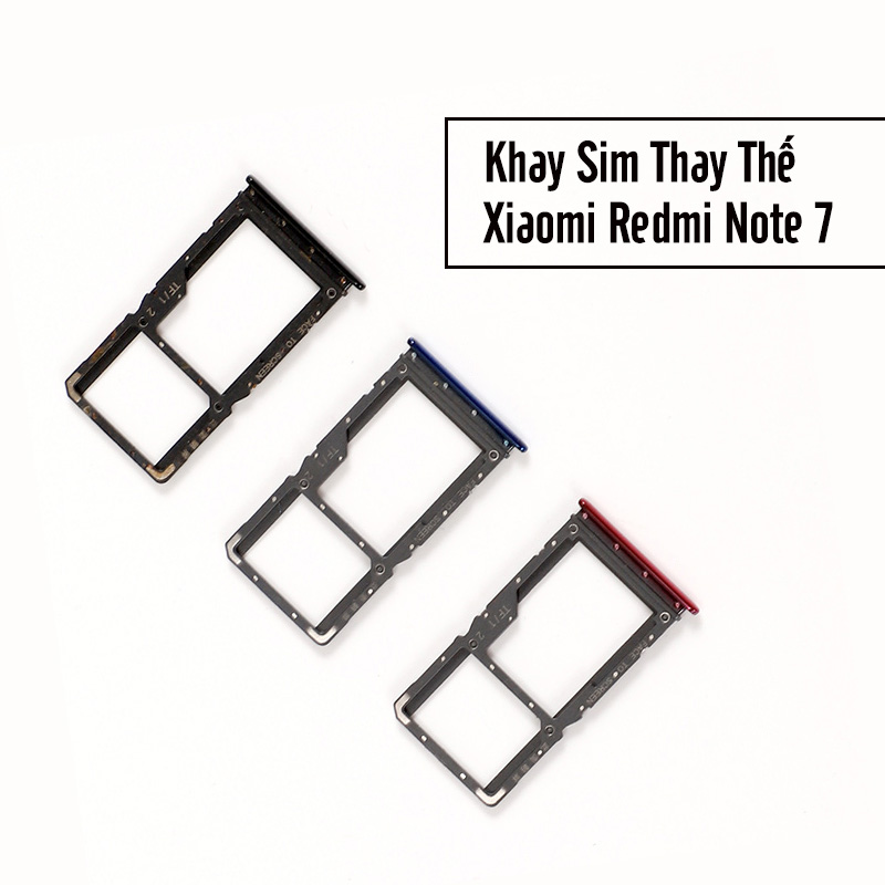 Khay sim thay thế cho máy xiaomi redmi note 7 được thiết kế dùng để lắp 2 sim cùng lúc hoặc 1 sim và 1 thẻ nhớ