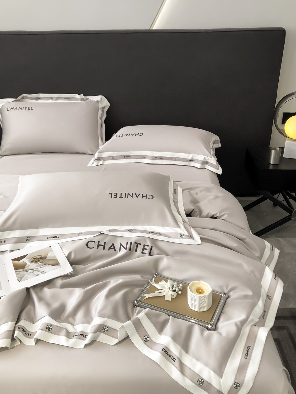 Bộ Chăn Ra Gối Phi Lụa Chăn Chần Bông Chanitel