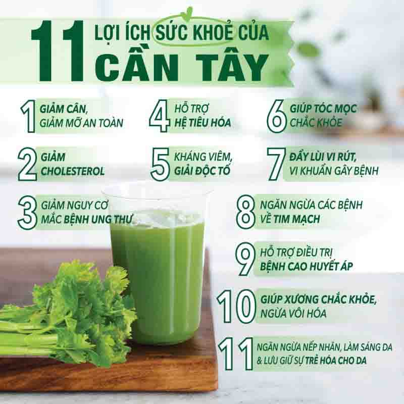 Bột Cần Tây sấy lạnh nguyên chất (Giảm cân, thải độc, tốt cho sức khỏe)