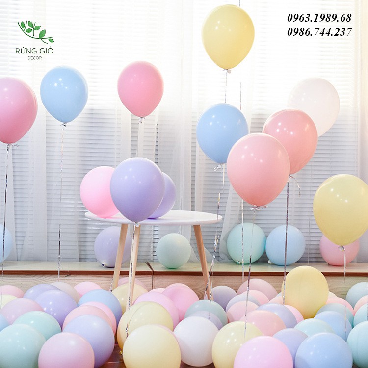 Set 10 Bóng Paster Macaron Cực đẹp Trang trí sinh nhật