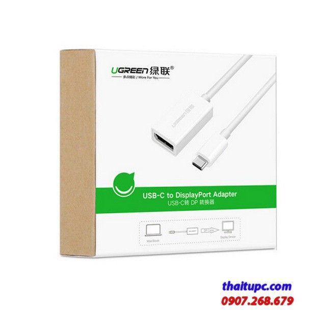Cáp chuyển đổi USB Type C sang Displayport (âm) Ugreen 40372