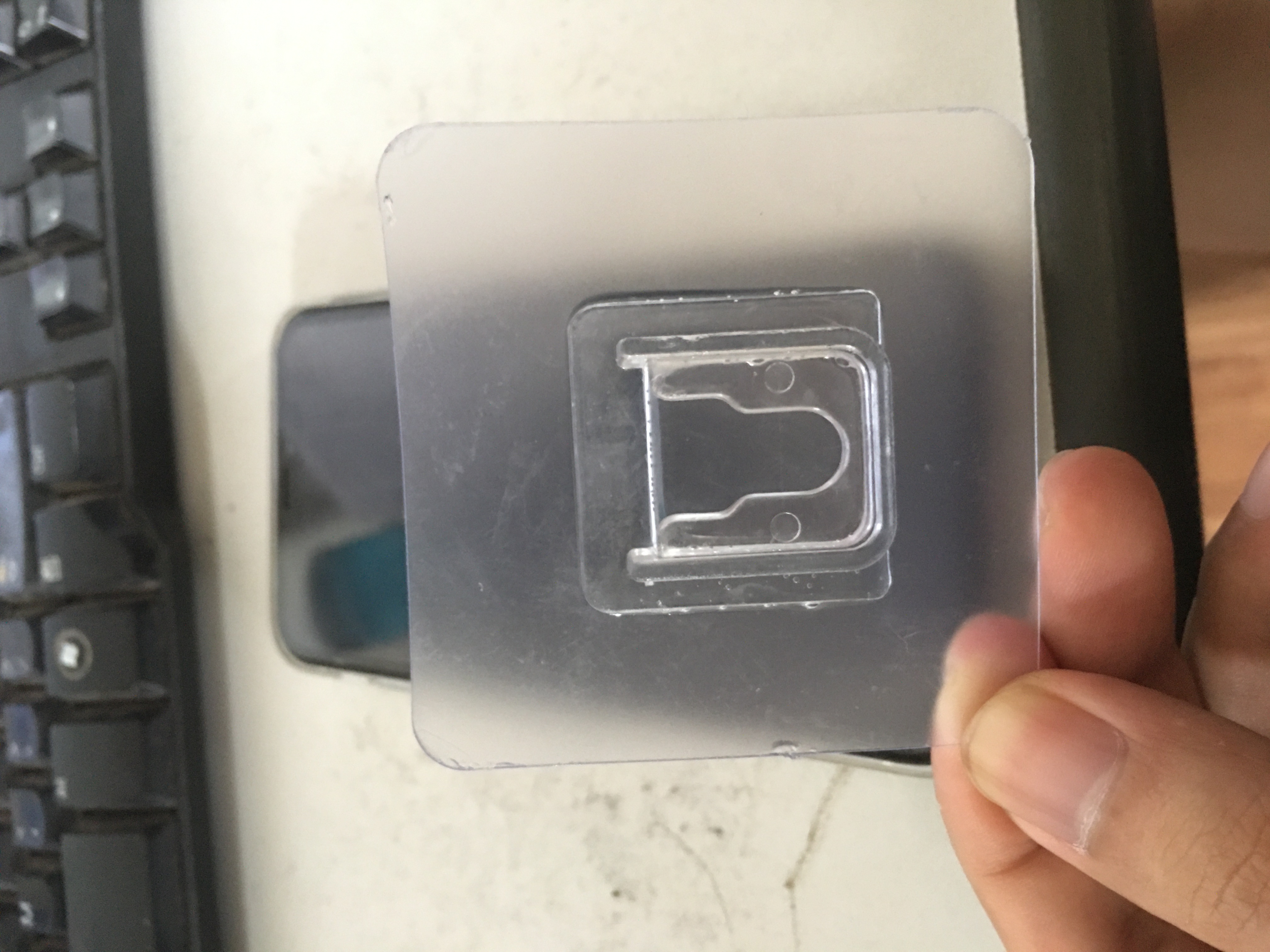 Bộ 2 Miếng dán U vuông TRONG 7x7cm