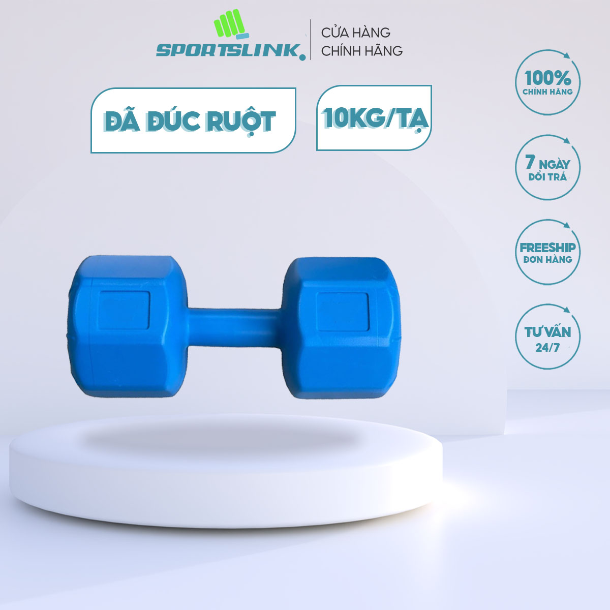 [Ready stock] 10kg plastic dumbbell (blue)