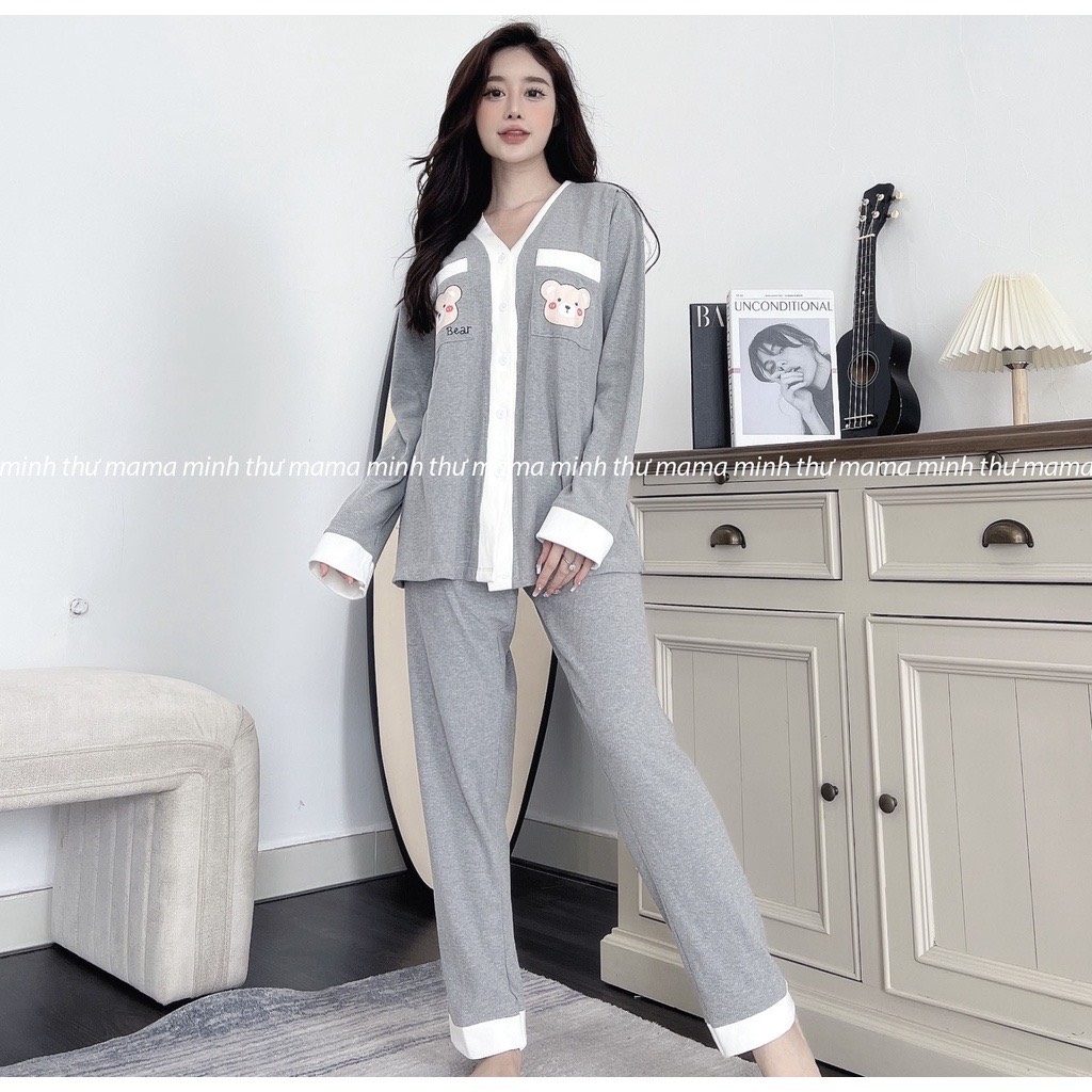 Bộ bầu - bộ sau sinh - chất liệu (Gân Tăm mềm) - ( Bo Gân - Dài )