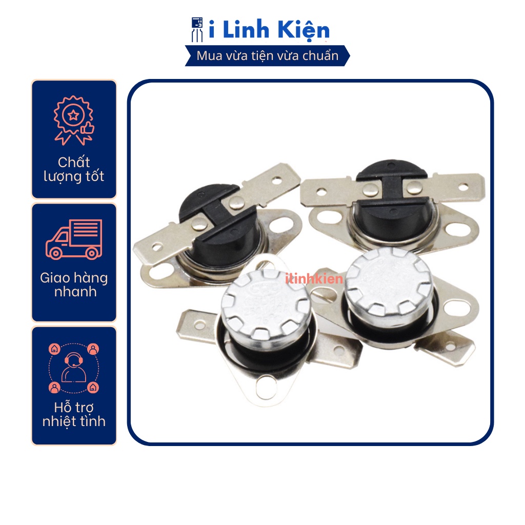 Rơ le nhiệt , relay ksd301 10a 250v thường đóng từ 40-110 độ.