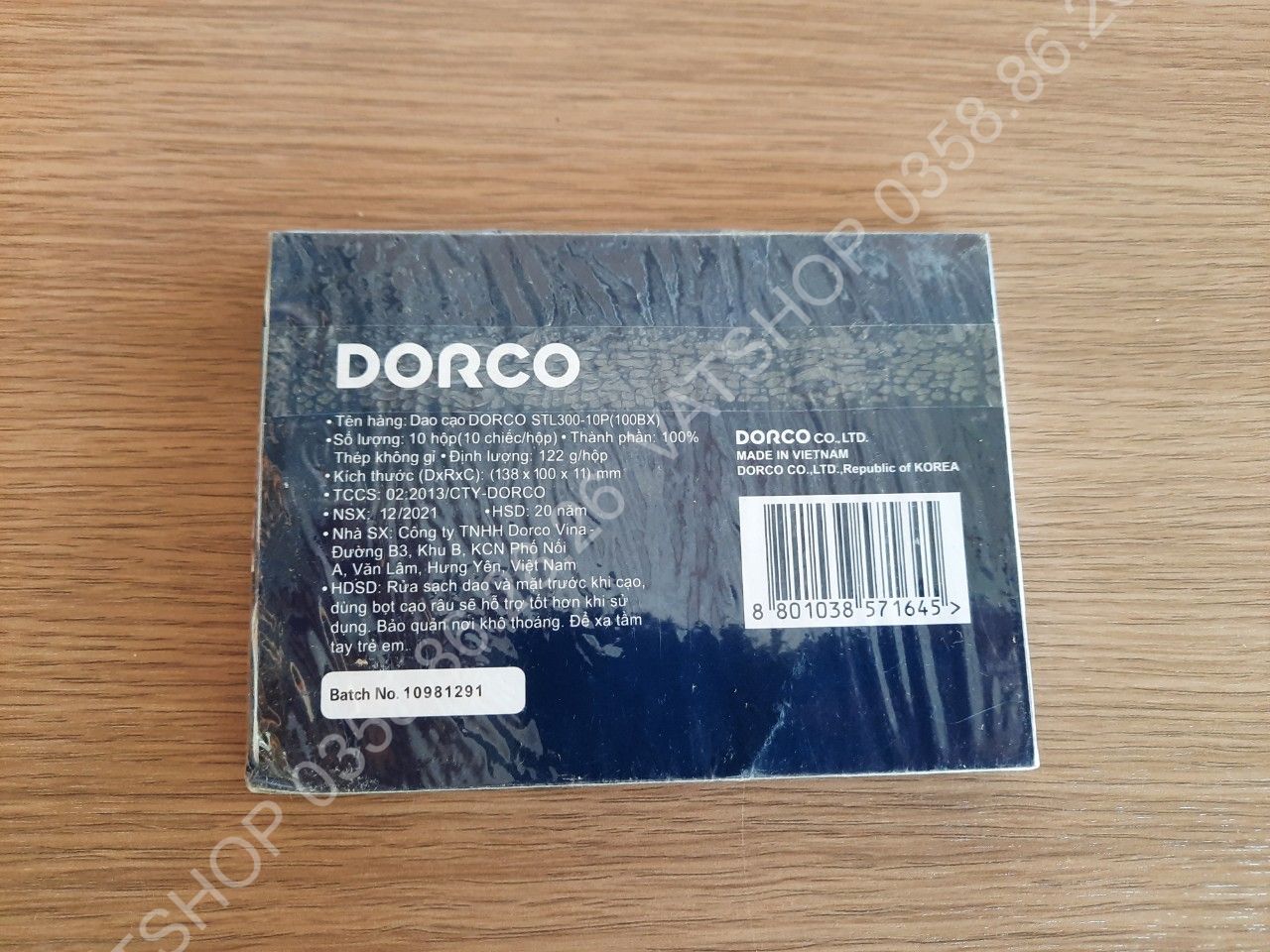 Vỉ 100 lưỡi siêu bén lam DORCO titan