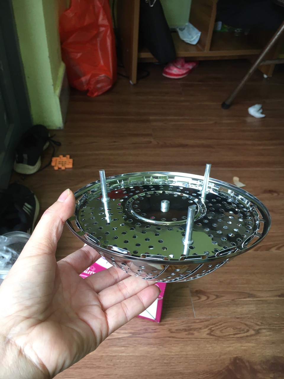 Vỉ hấp cách thủy gấp gọn,xửng hấp inox size 30cm