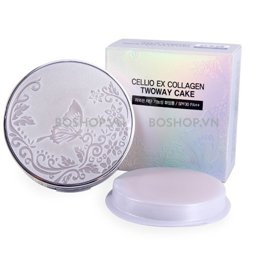 Phấn cellio ex collagen twoway cake 21