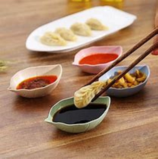 Chén nước chấm hình chiếc lá - chén đựng gia vị chiếc lá