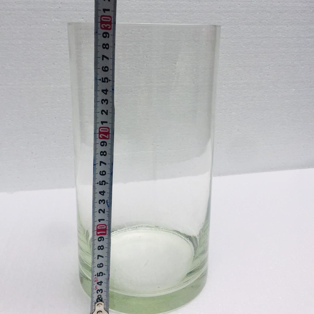 Chậu thủy tinh trụ tròn để bàn 15x30cm