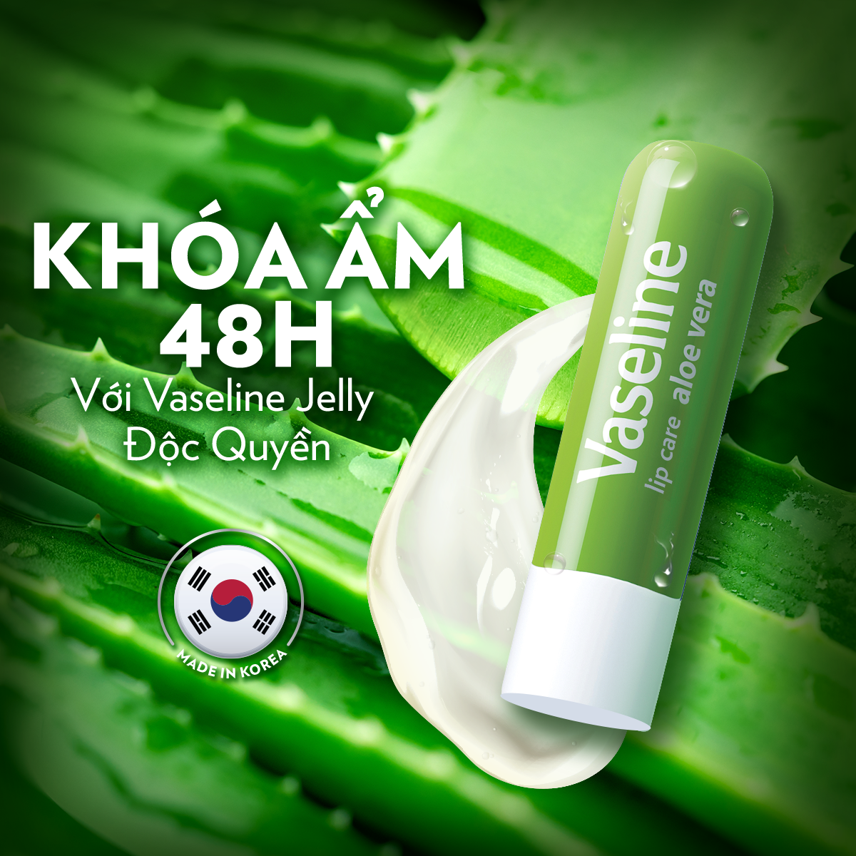 Son dưỡng môi Vaseline Lip Care Lô Hội dạng thỏi 4.8g